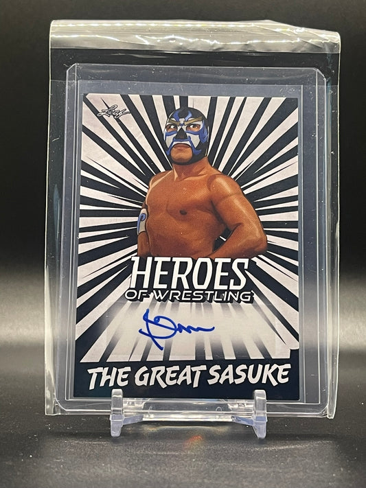 2023 Leaf Heroes of Wrestling The Great Sasuke Autograph White
