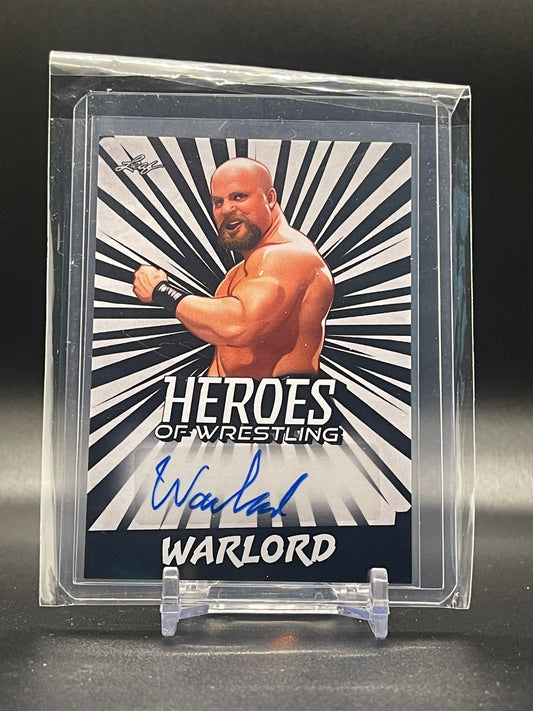 2023 Leaf Heroes of Wrestling Warlord Black & White Parallel Autograph