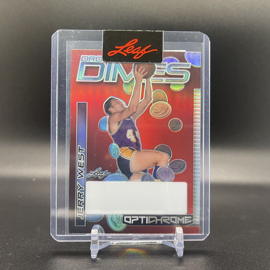 2022-23 Leaf Optichrome Jerry West Dropping Dimes Prismatic 1/1 Proof